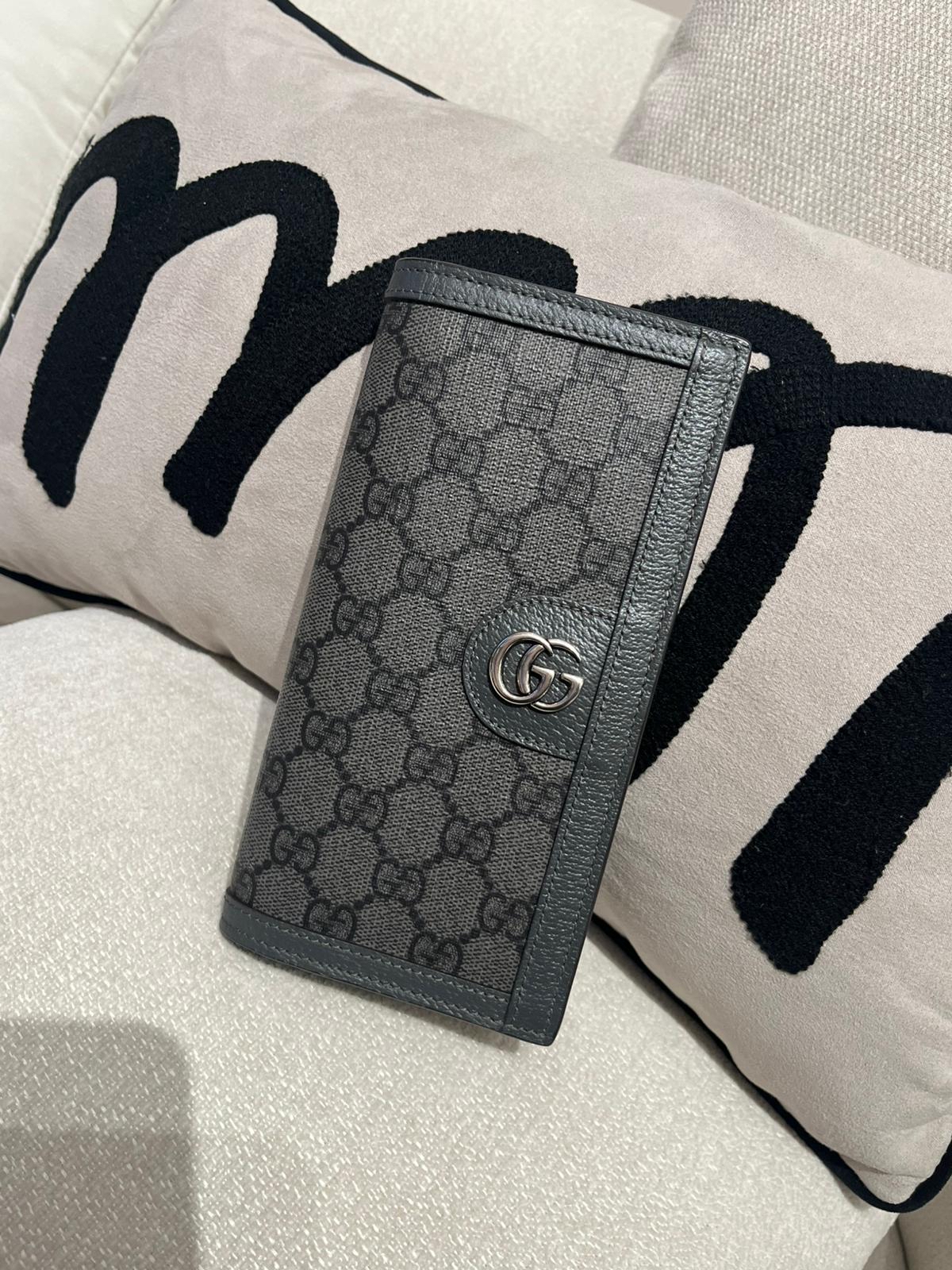 Gucci 灰色牛皮長銀包  100%Authentic, 99%New  ✅booklet✅dust bag✅Box 