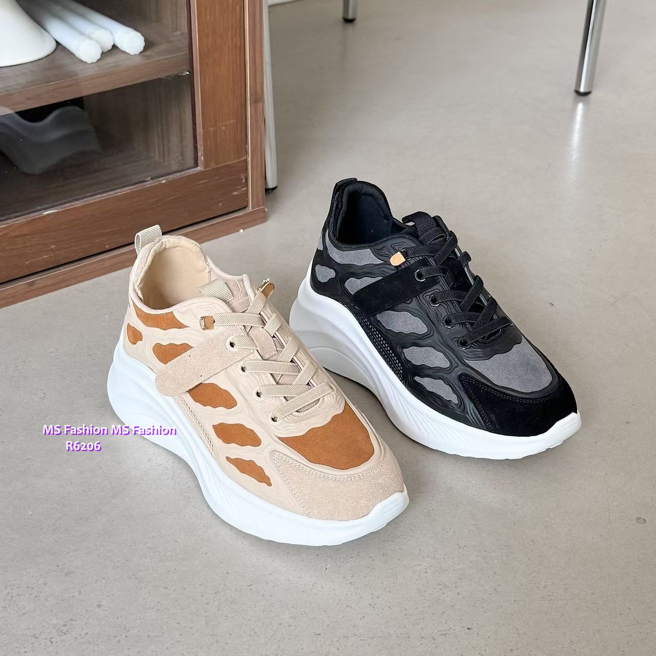 R6206 韓國🇰🇷型格拼皮波鞋