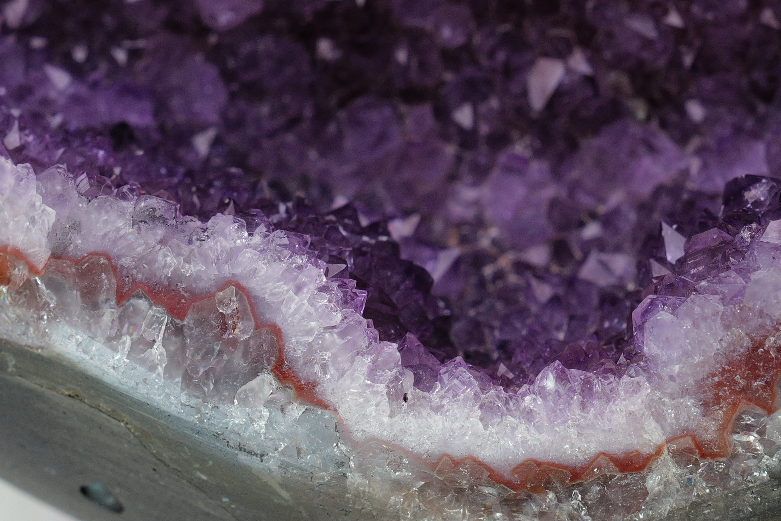 ༒10.2cm瑪瑙邊香芋柴紫水晶蛋༒  AM5001C2JGmf1-RA27*5EN