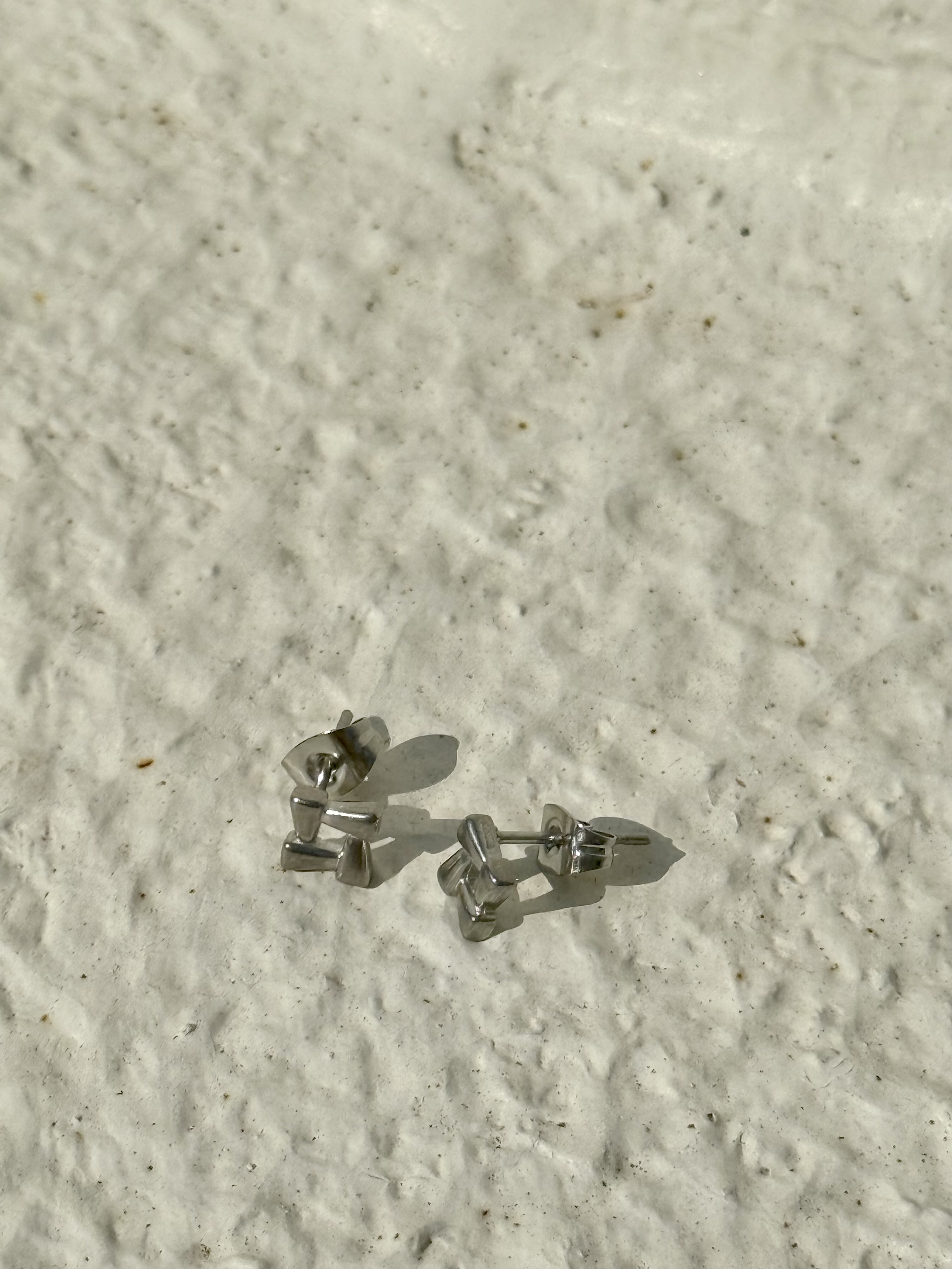 Sliver puzzle stainless earring