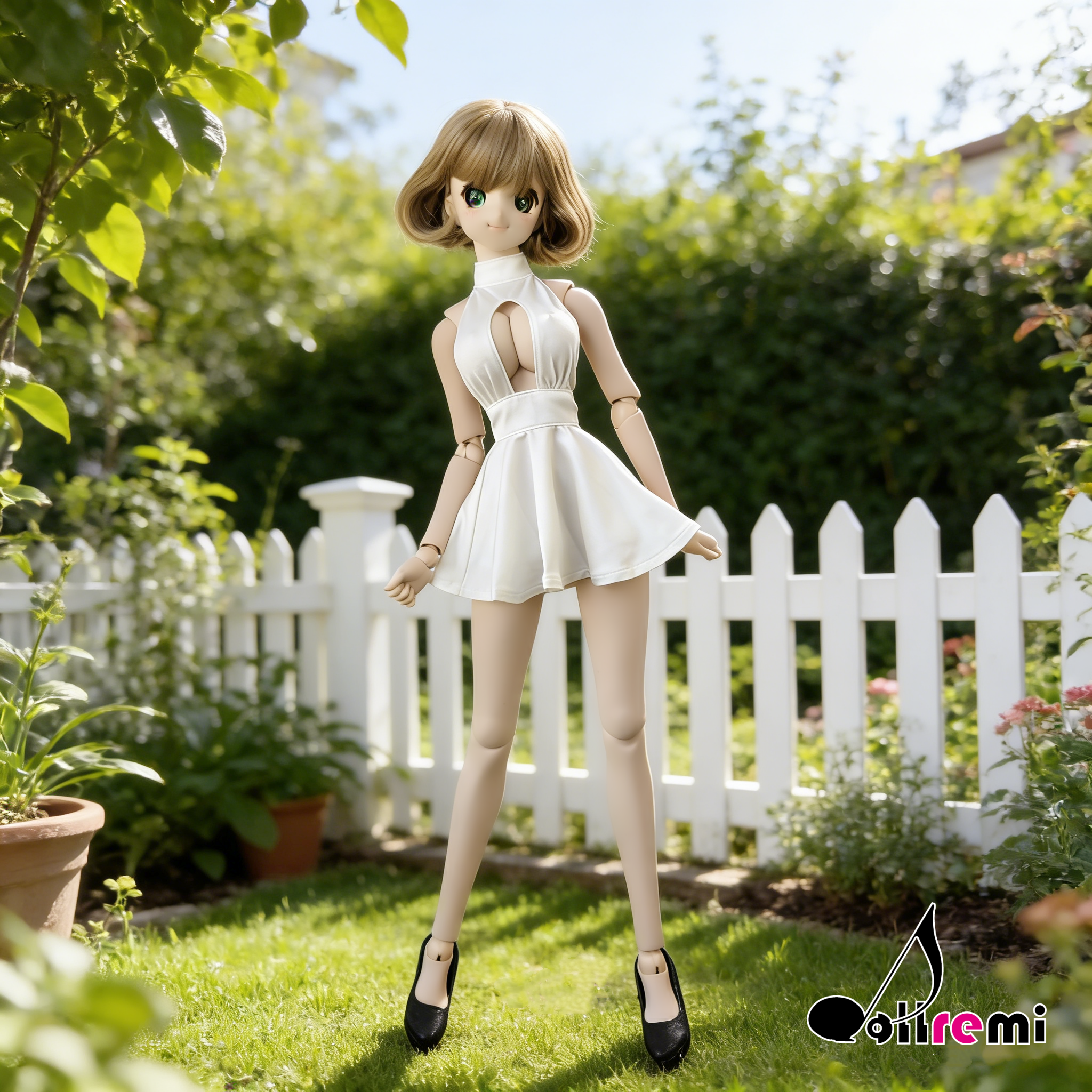 【dollremi】(DD0283C) 開胸傘裙 Open chest umbrella Dress