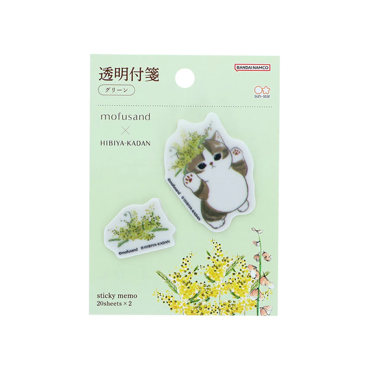 現貨｜mofusand x 日比谷花壇 鯊魚貓 日本製 透明 便利貼 Sticky Notes (S2852845)