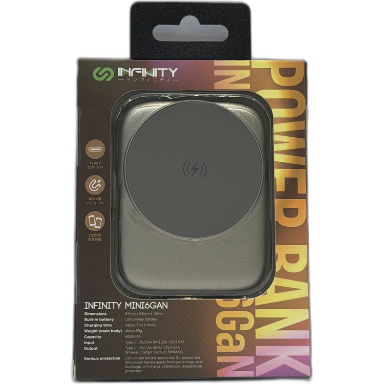 INFINITY MINI6GAN-GD 金色6000mAh Powerbank