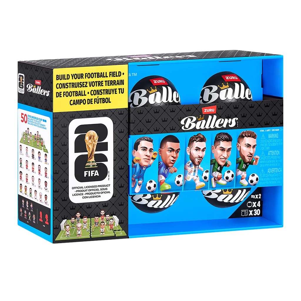 🏆 [2026世界盃限定] FIFA Ballers Figures 足球球星公仔盲盒 (4入) - 加拿大限定 Series 1 (美斯/麥巴比/卡尼)