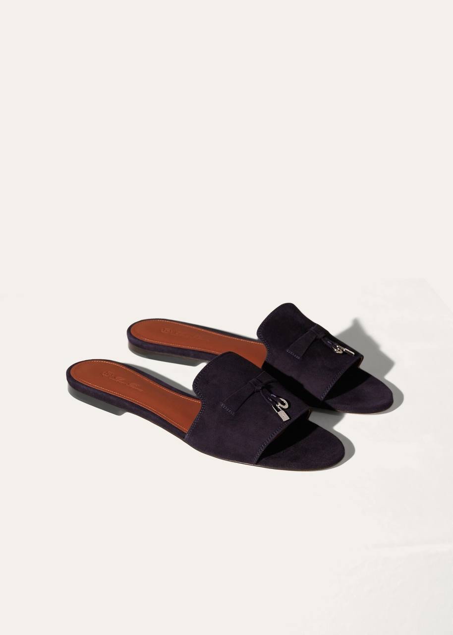 指定顏色精選優惠✨訂貨🍒Loro Piana summer charms sandal  Size 36/36.5/37.5/38/39 Color : Navy Blue (W000)