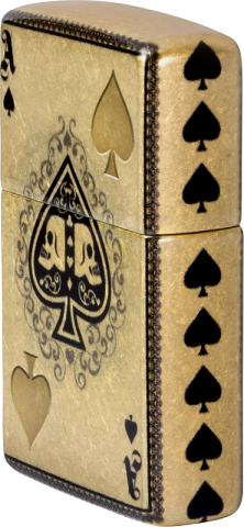 美國製造 | Zippo指定經銷商 Zippo 49477 翻舊銅傳統打火機 – 經典紋理金色 (壓印葉紋)Tumbled Brass Heritage Lighter – Classic Textured Amber Finish