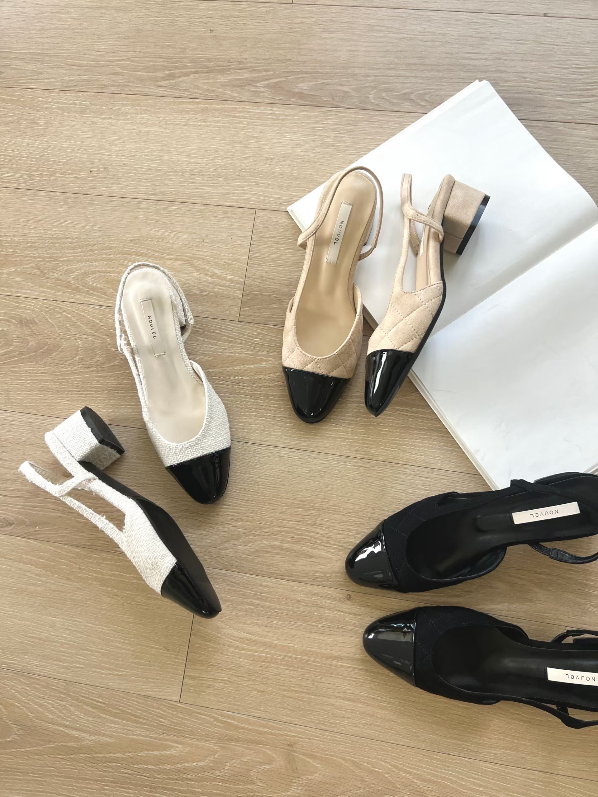 26新品- ♥︎ Coco撞色Slingback flats *Special price*