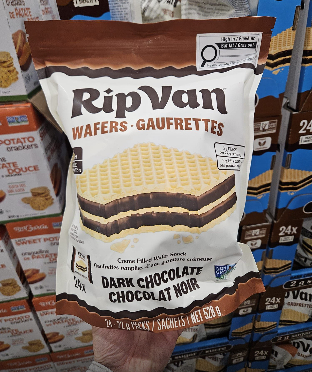 加拿大直送 Rip Van 黑朱古力威化餅 (1袋24包)
