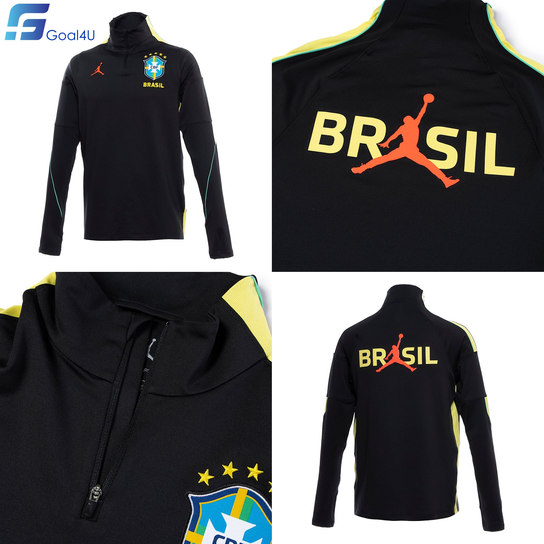 Nike x Jordan Brazil 巴西 2026 黑色 Dri-fit1/4 Zip Training Top IQ3293