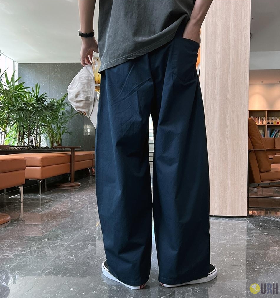 【100%保證韓國直送】Curved Pattern 立體弧形剪裁斜紋純棉橡筋腰氣球褲 👖 [4 color] RG115869