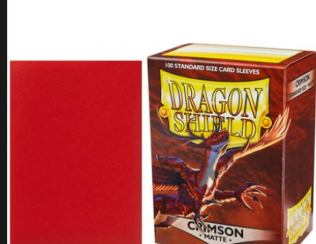 [Original] Dragon Shield Card Sleeves Matte Standard Size (100 pcs) -CRIMSON RED