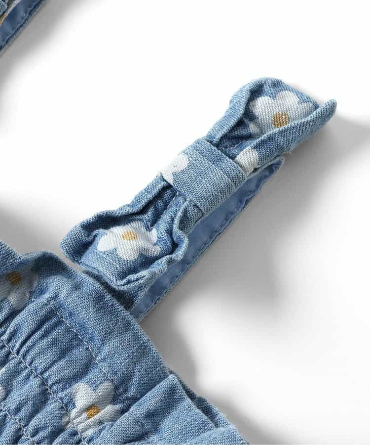 🇯🇵預訂 日本直送🇯🇵Apres les cours兩色花花愛心滿印褶皺吊帶牛仔包屁裙