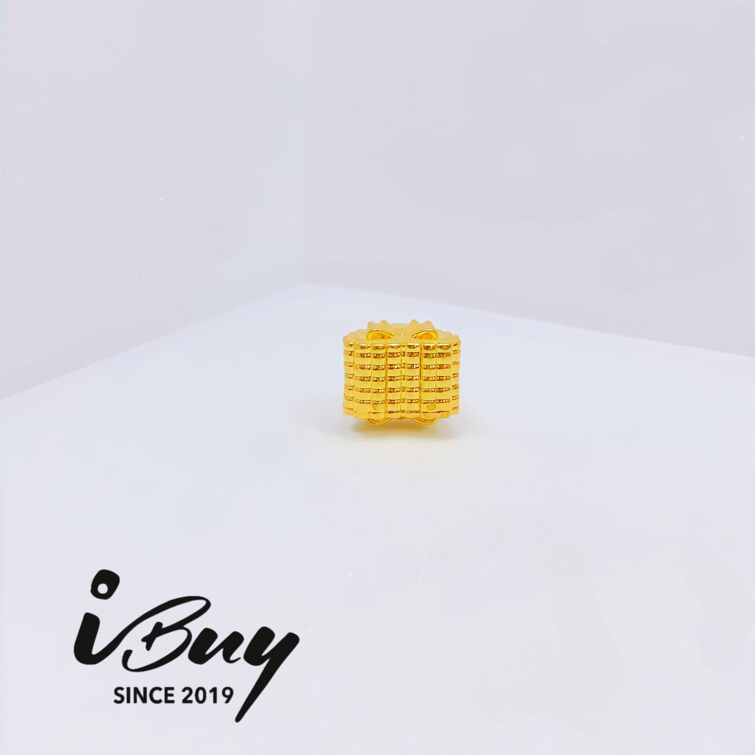 916 HARD GOLD BOW & HEART BEAD 916 硬金 蝴蝶结爱心串咀