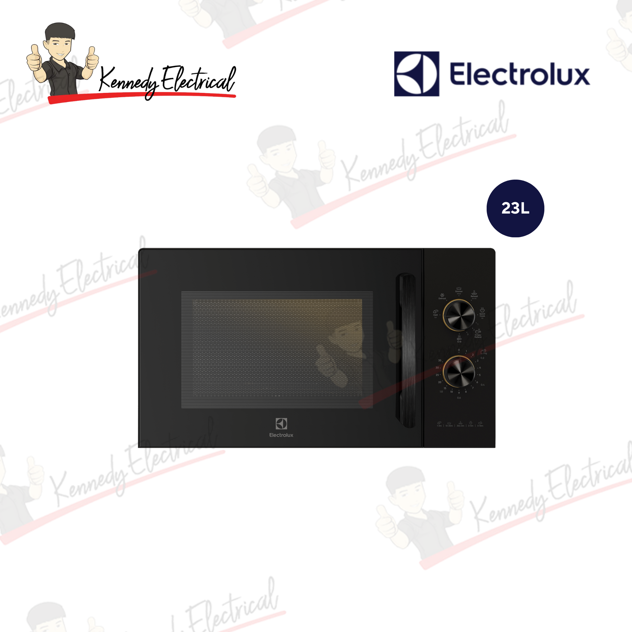 Electrolux 23L UltimateTaste 300 Grill Microwave Oven (EMG23K22B)