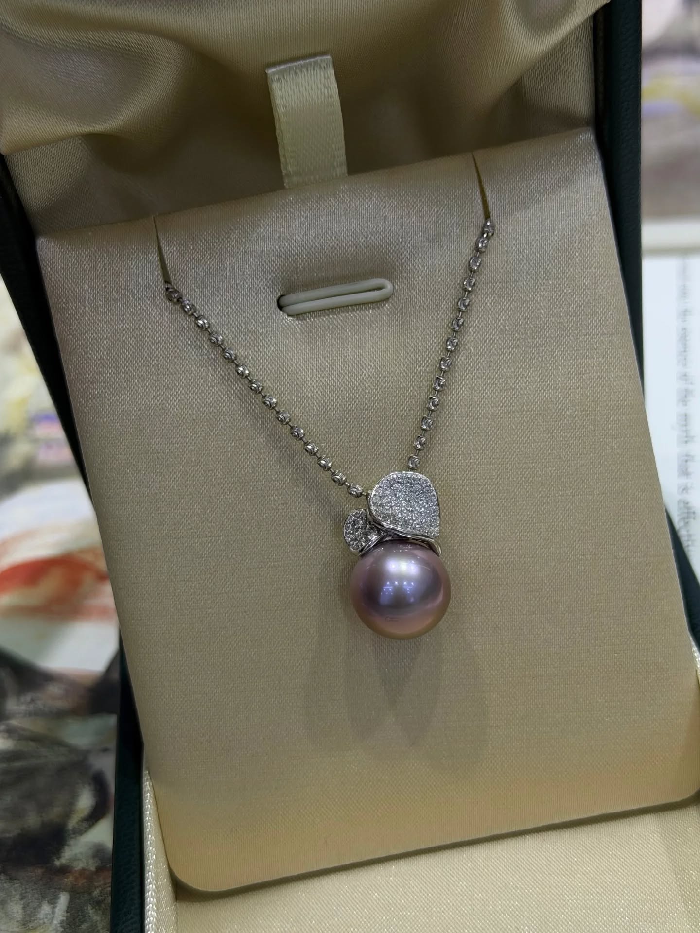 紫珠真的是富貴之珠  11-12mm愛迪生天然珍珠紫珠 正圓極細微瑕 純銀吊墜