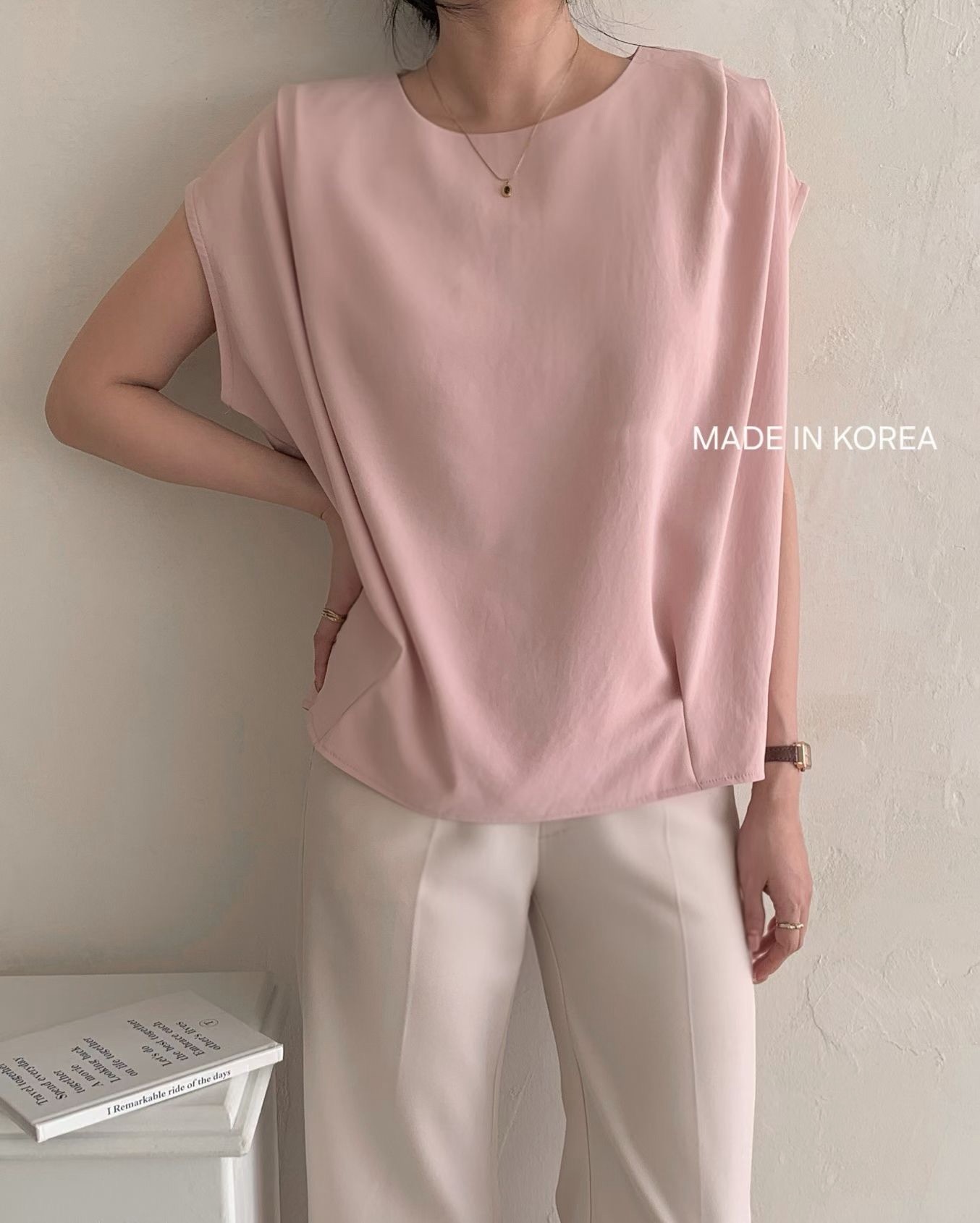 G6178 韓國🇰🇷靚料淨色打皺top