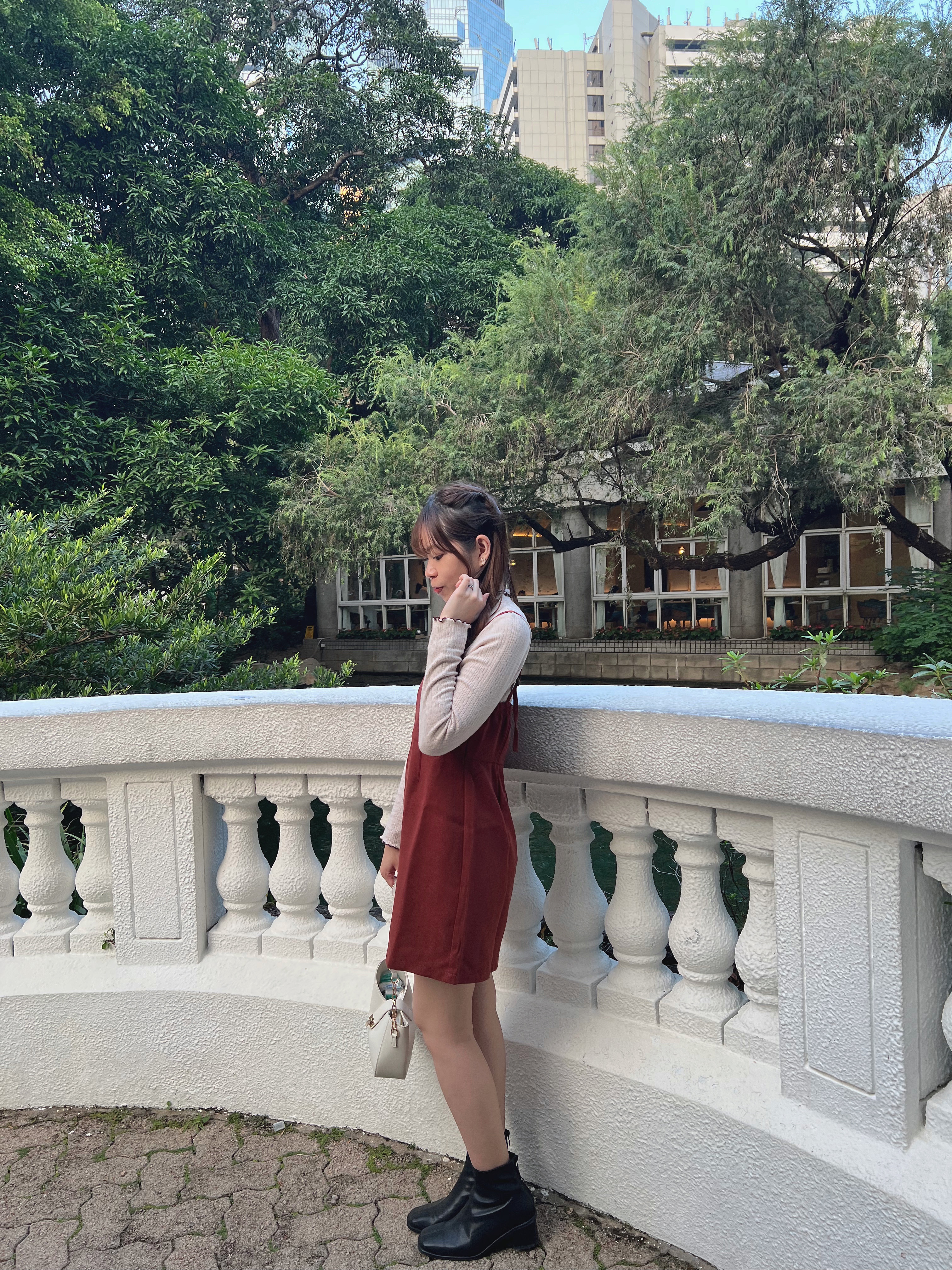 一SET兩件～<限量現貨> 木耳邊Knit Top + 細帶OPS SET