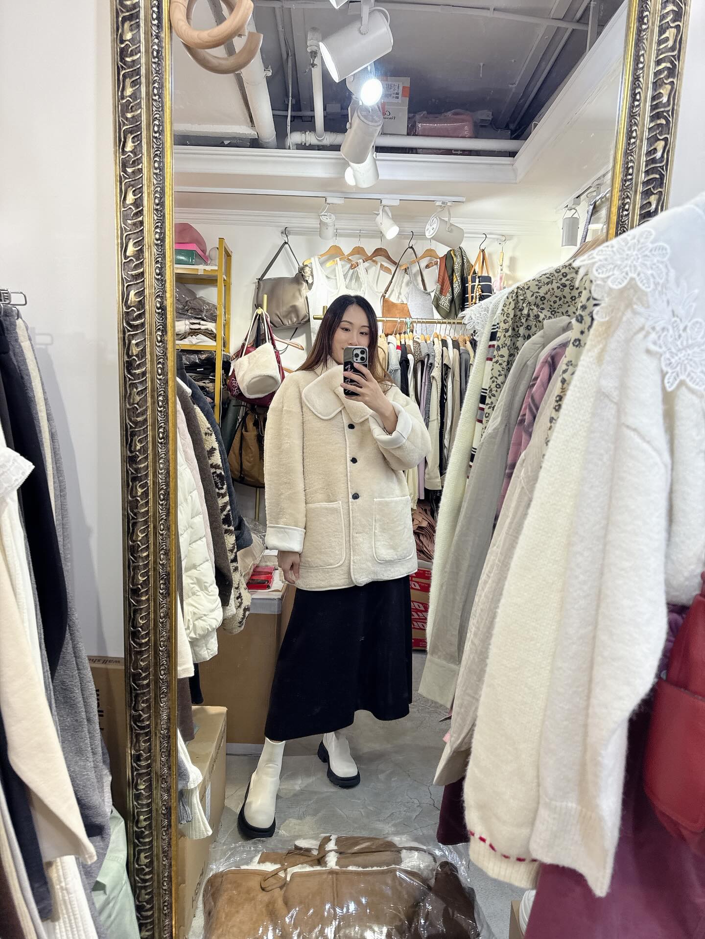 毛毛褸外套（連頸巾）