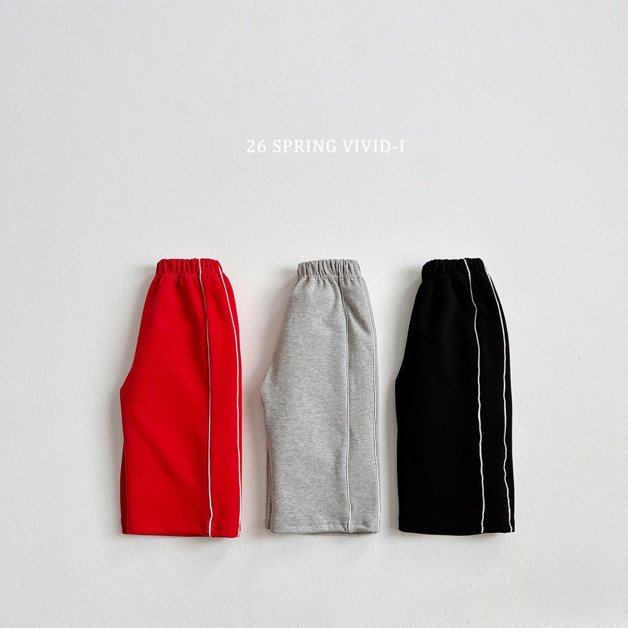 🌸預訂 韓國直送🌸🇰🇷VIVIDI三色兩線條寬鬆闊腳運動褲