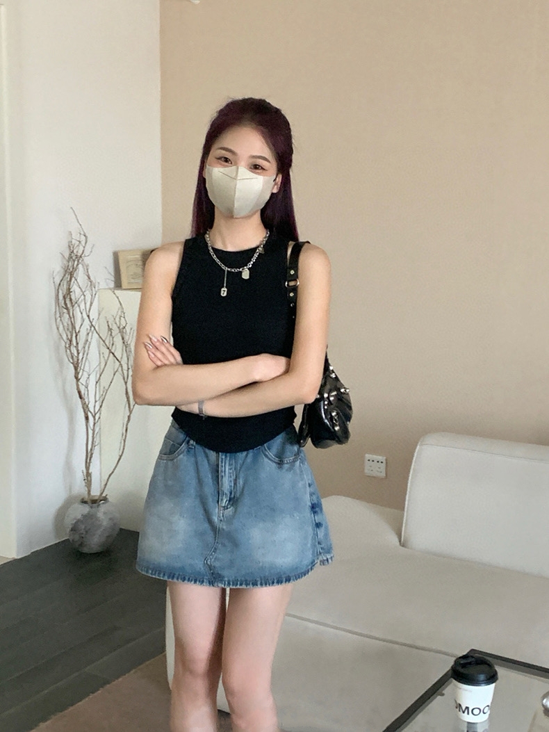 Plain Casual Tank Top 韩版休闲螺纹弹力背心（6 colours)