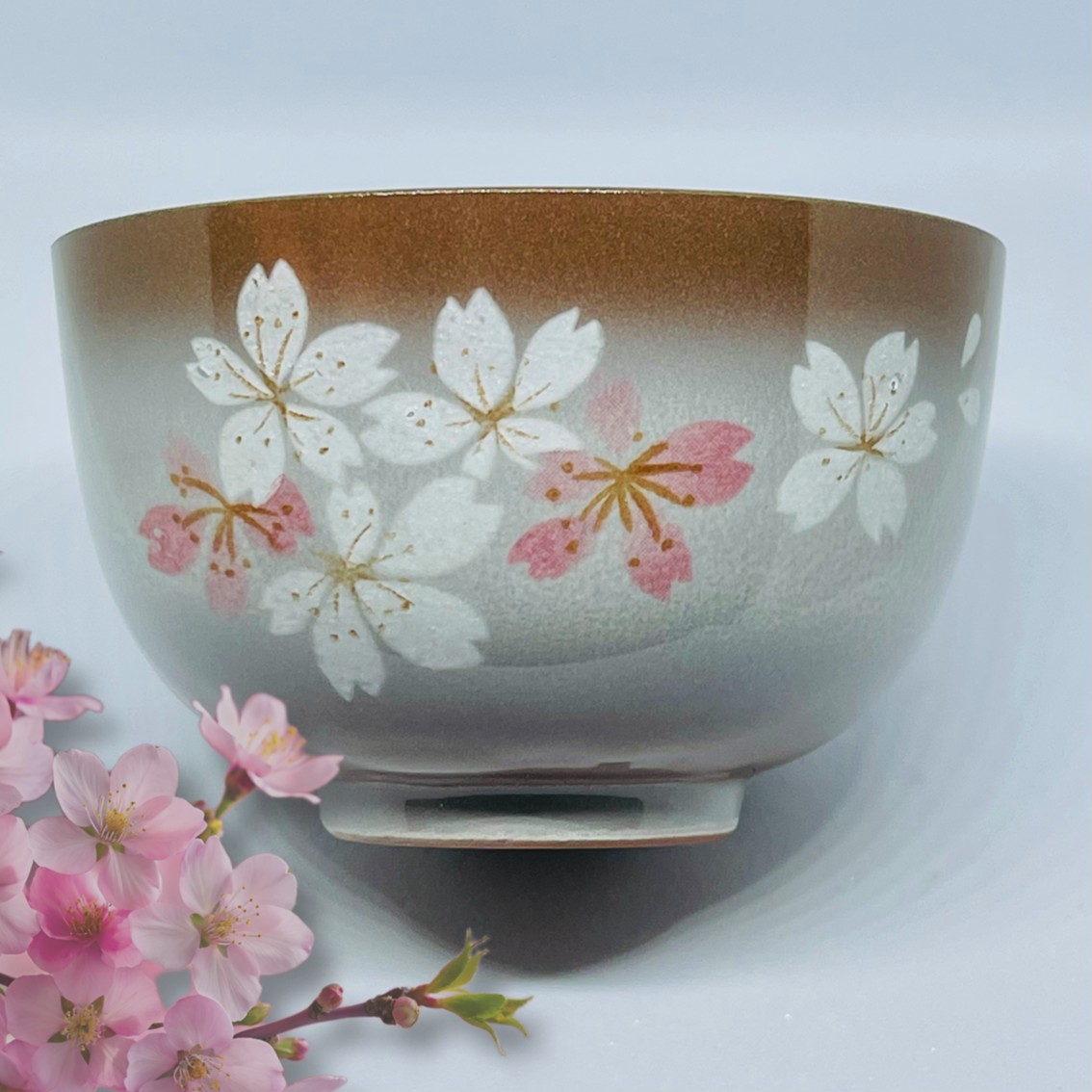 【日本製】美濃燒陶瓷平安櫻京煎茶杯 (160ml)