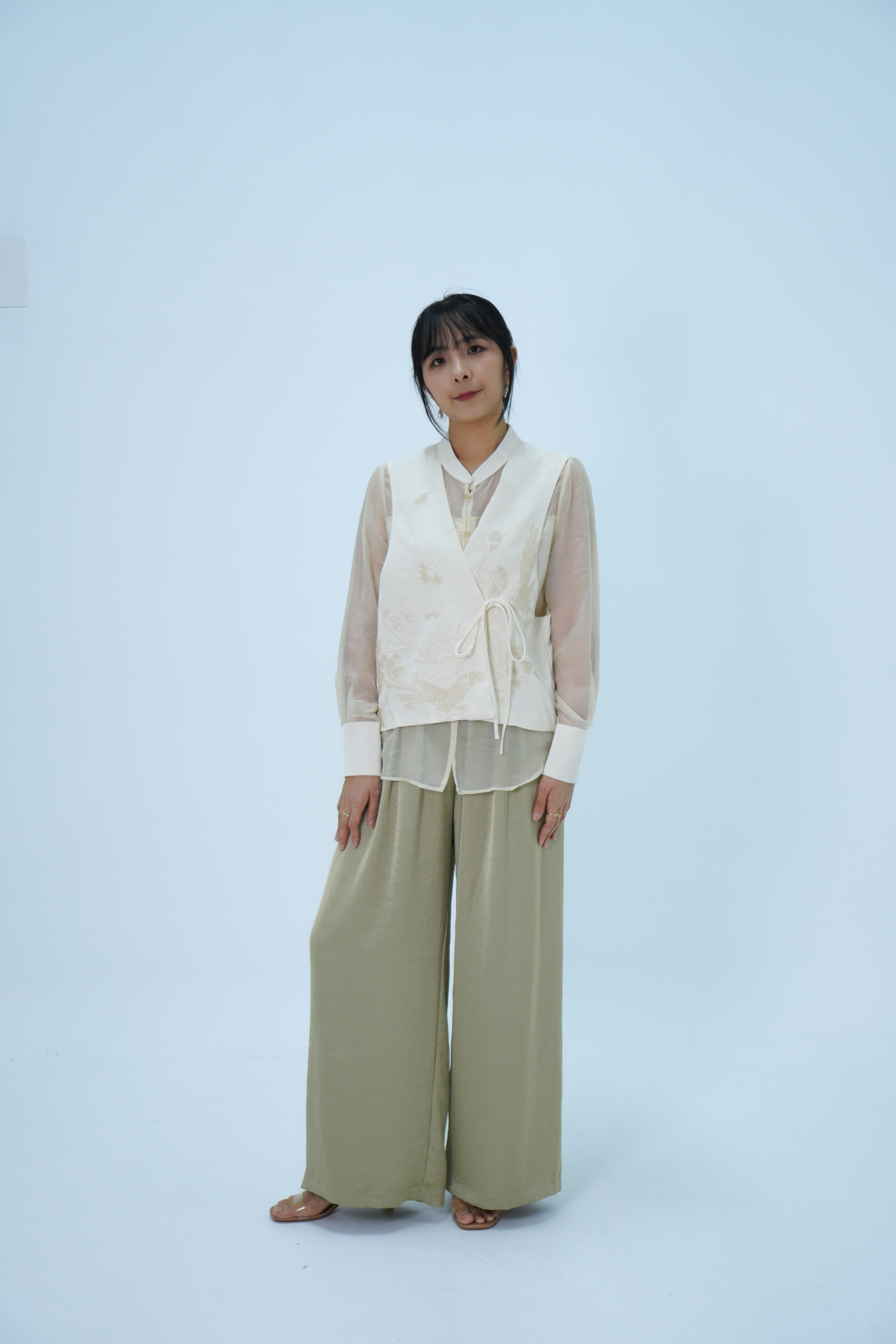 缎面丝滑垂感长裤