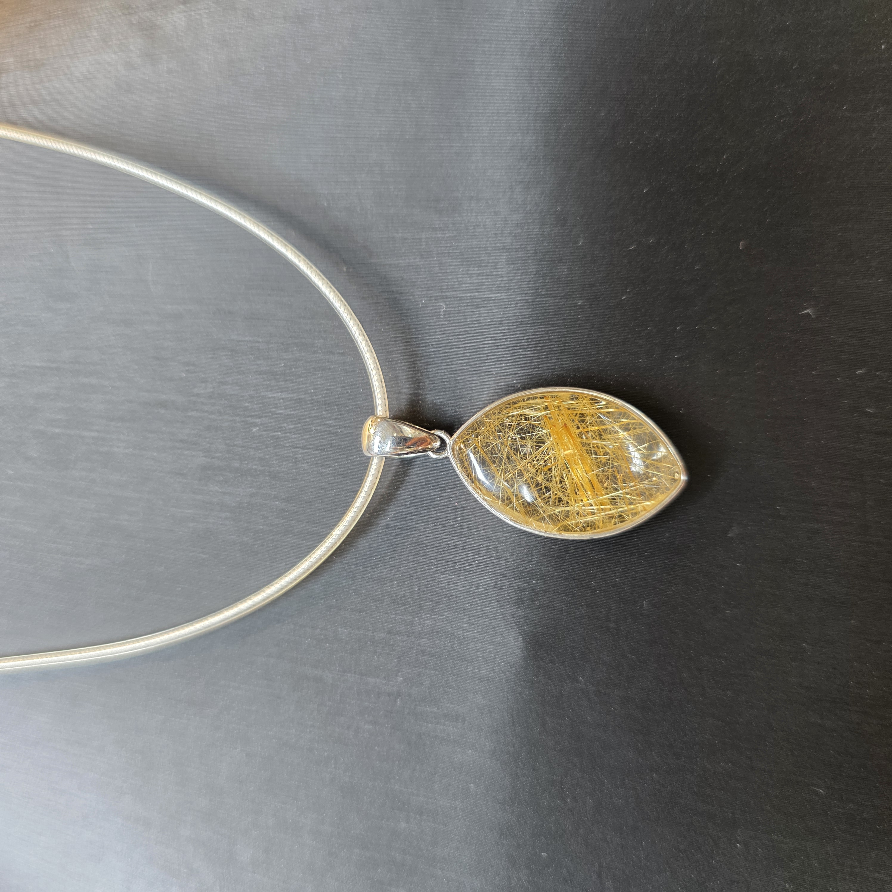 金髮晶925銀吊飾