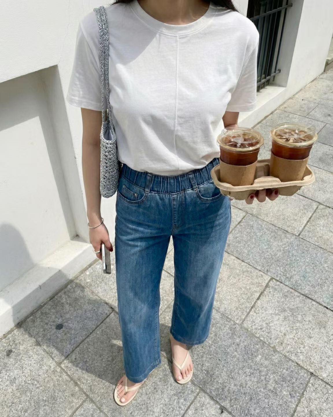 全橡根九分直腳褲