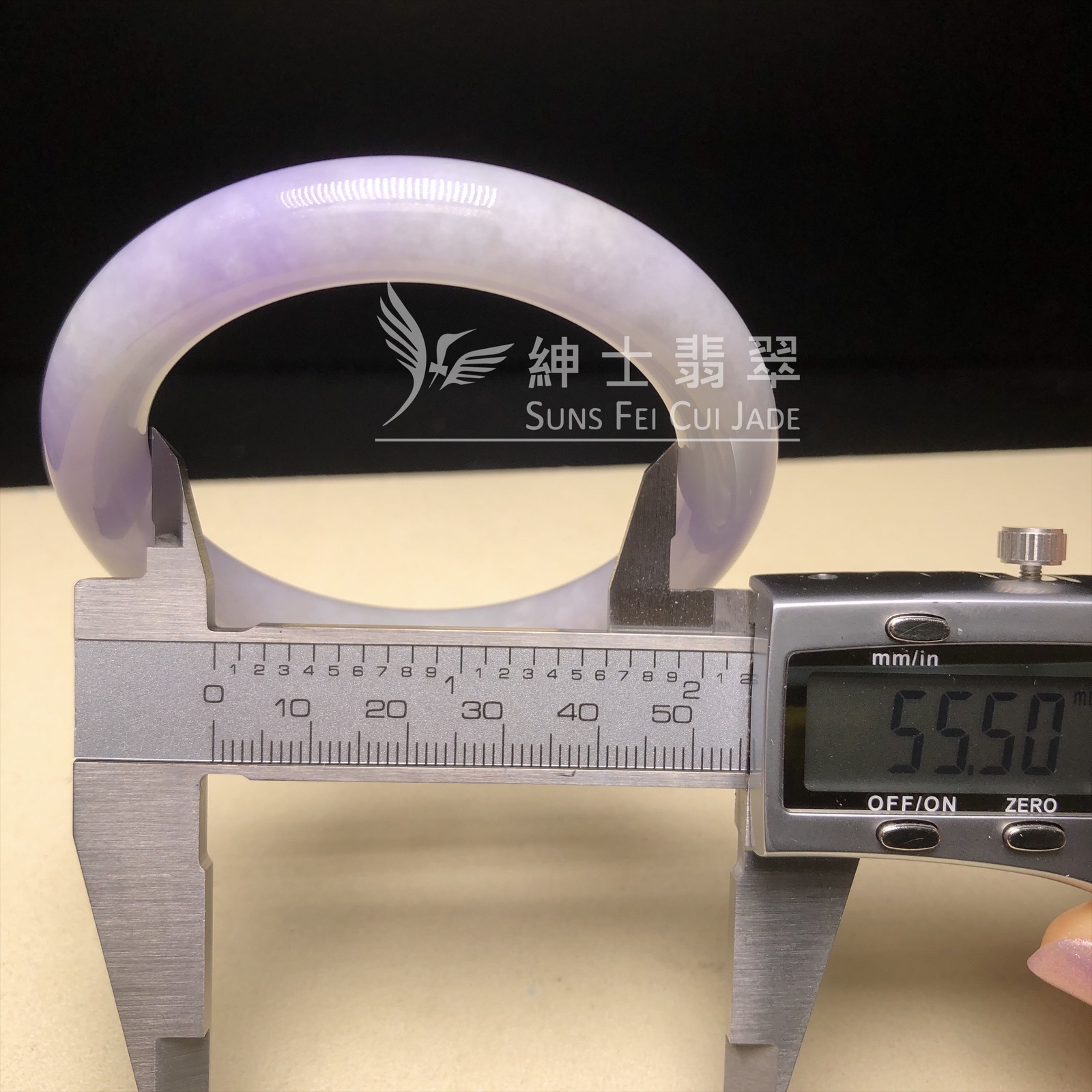 C03918  會卡蠟皮紫羅蘭圓鐲55.5mm 
