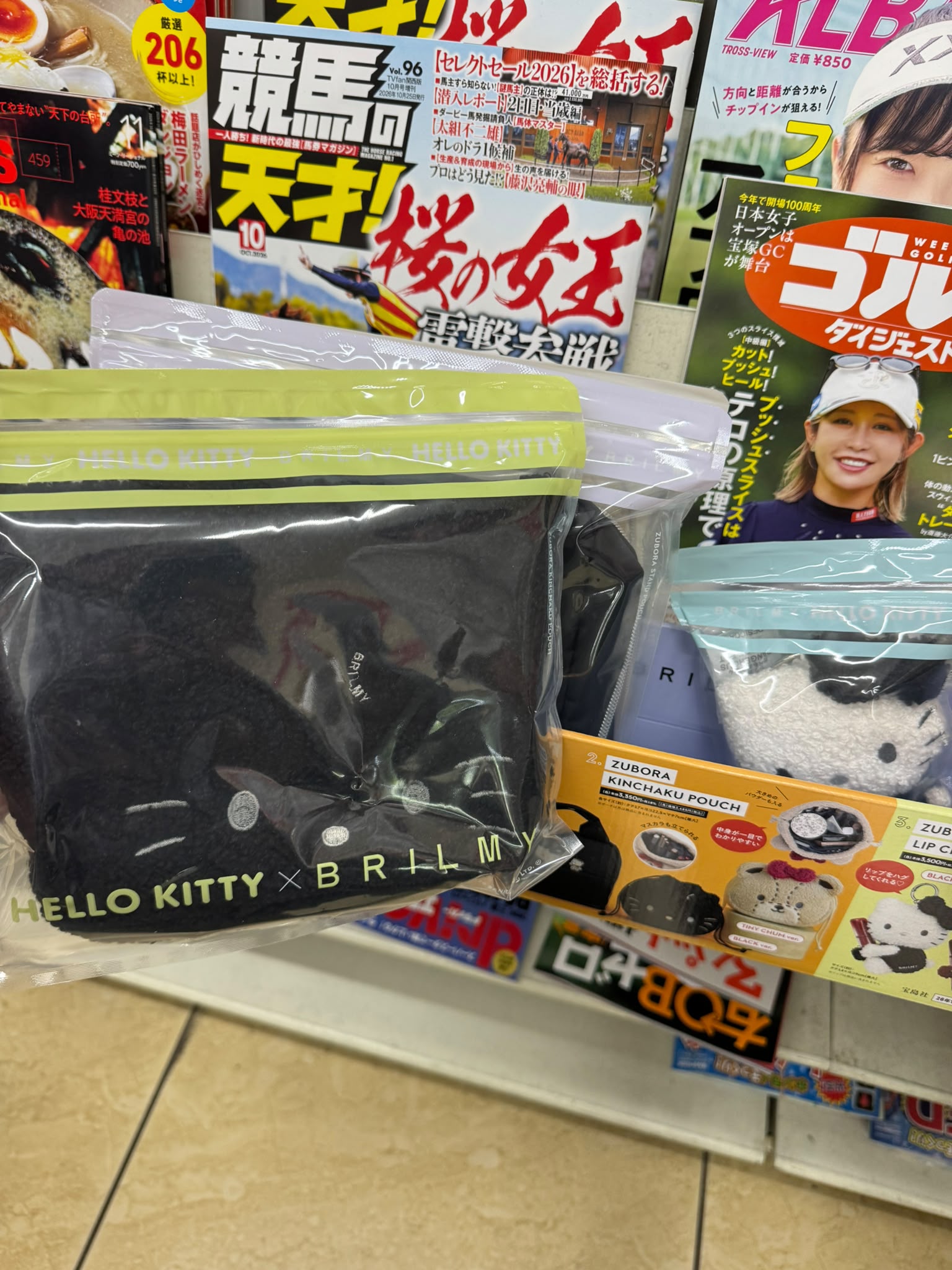 ✨連線商品需補運費✨日本7-11限定 寶島社 HELLO KITTY x BRILMY 大頭索繩收納袋