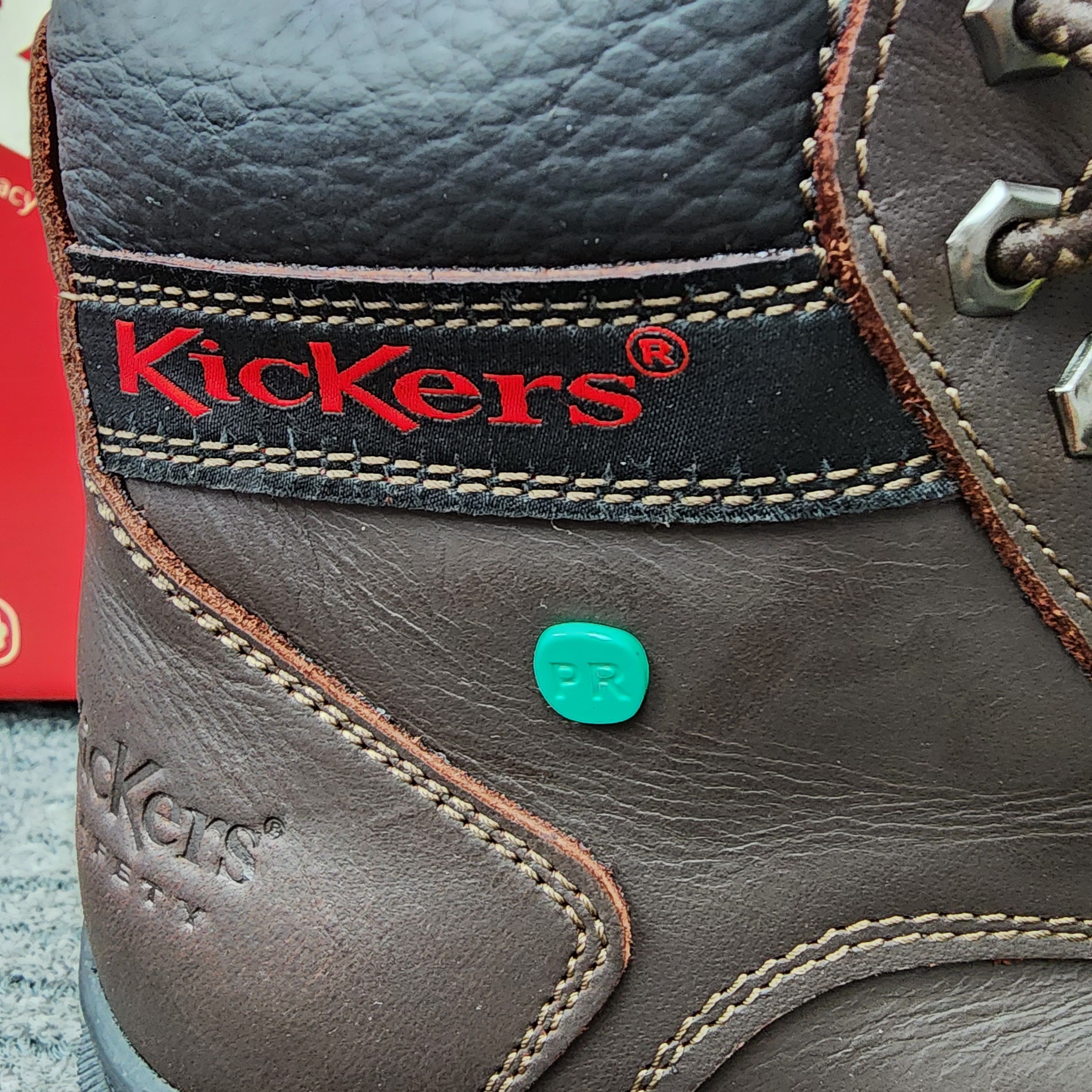  ️KicKers Safety Shoes KK 602 SIRIM DOSH Mid Cut Lace Black Cherry Steel Plate Toe Cap Kasut Keselamatan