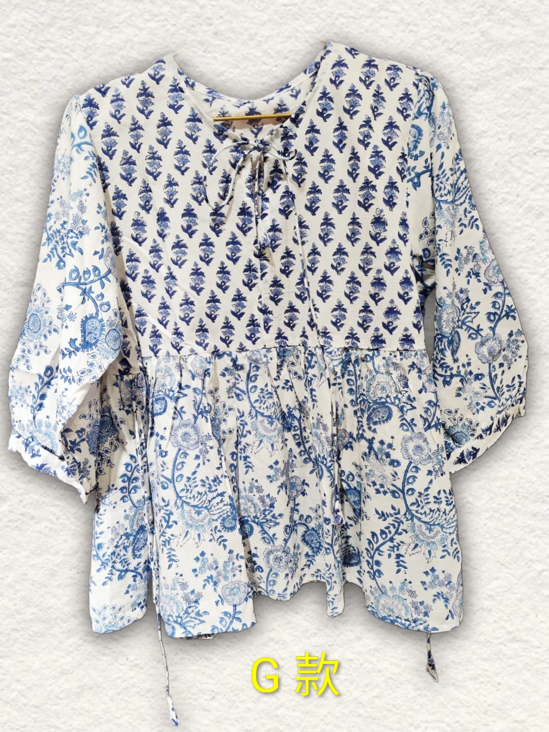 印度木刻印花純綿上衣