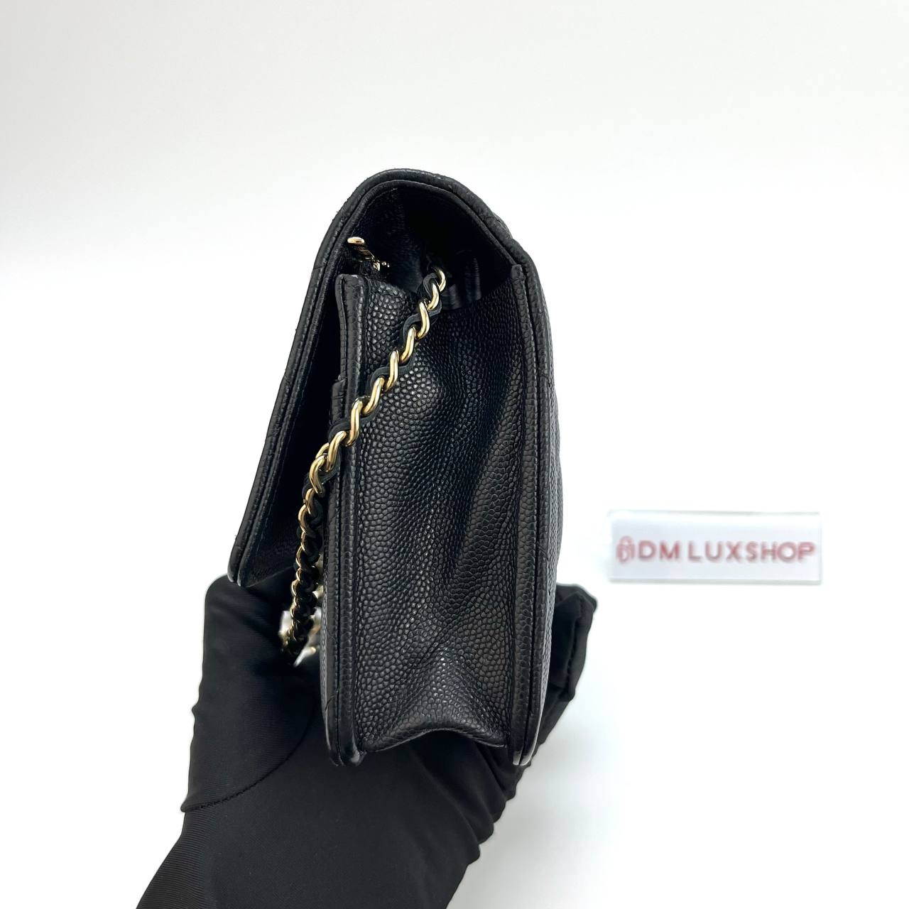 Chanel 23P Black Caviar WOC GHW (Microchip)