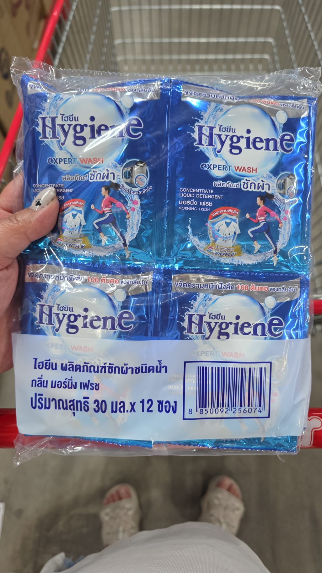 Hygiene Expert Wash) 濃縮液體洗衣精，具體型號為「มอร์นิ่ง เฟรช (Morning Fresh)」香味 12小包