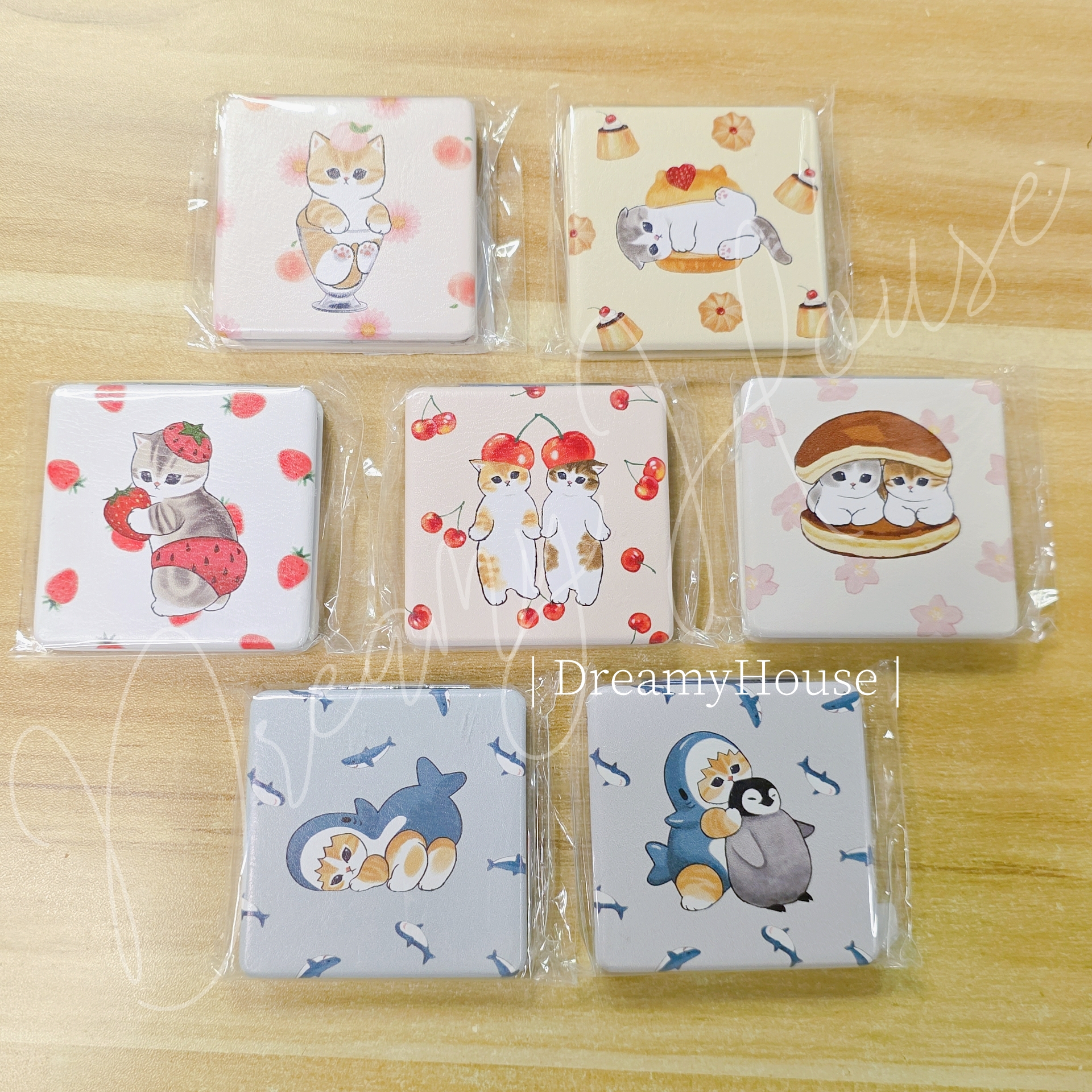 日本 Mofusand貓咪 鯊魚貓 mofumofu store 鏡