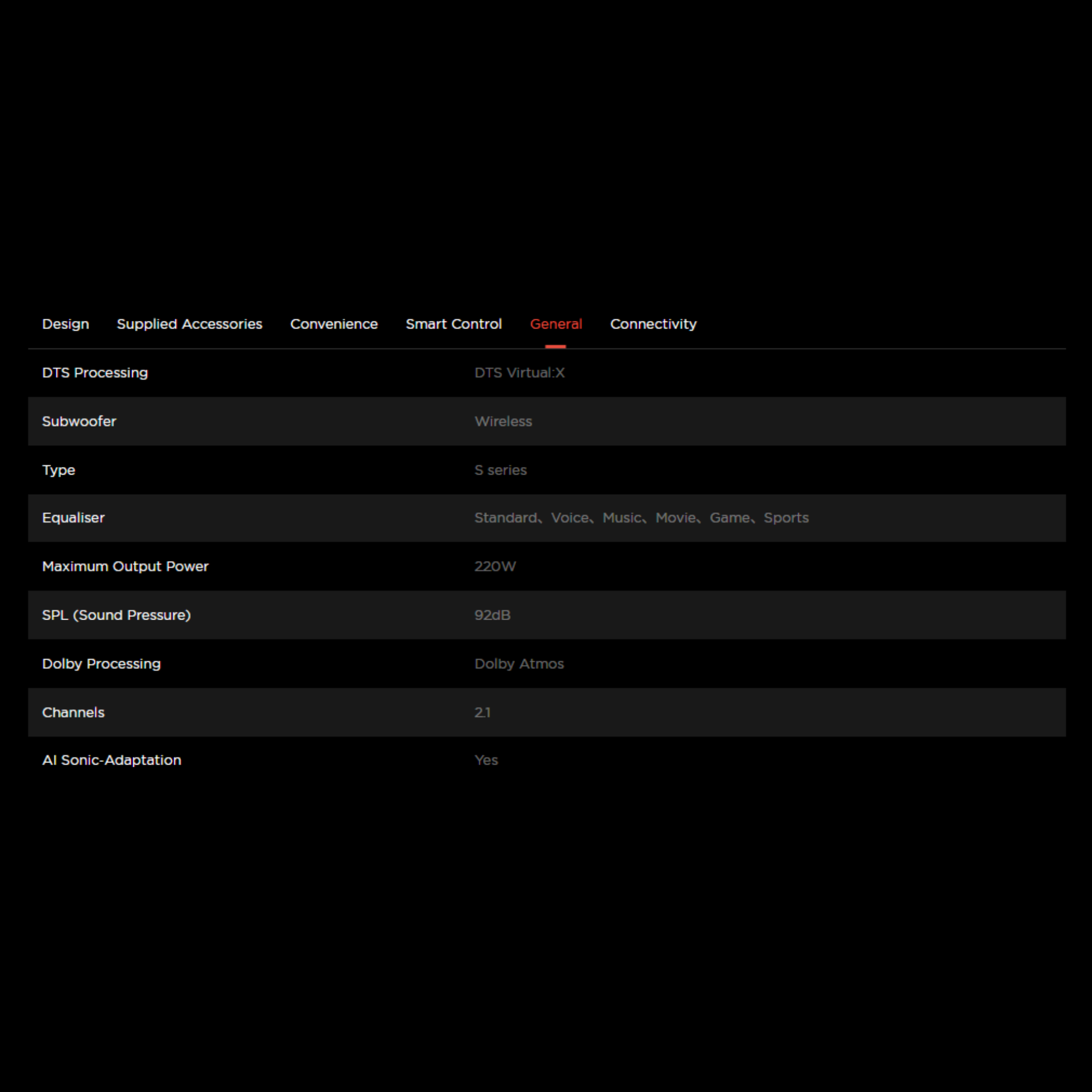 TCL S55H 2.1Ch Pro Soundbar with Wireless Subwoofer (S55H)