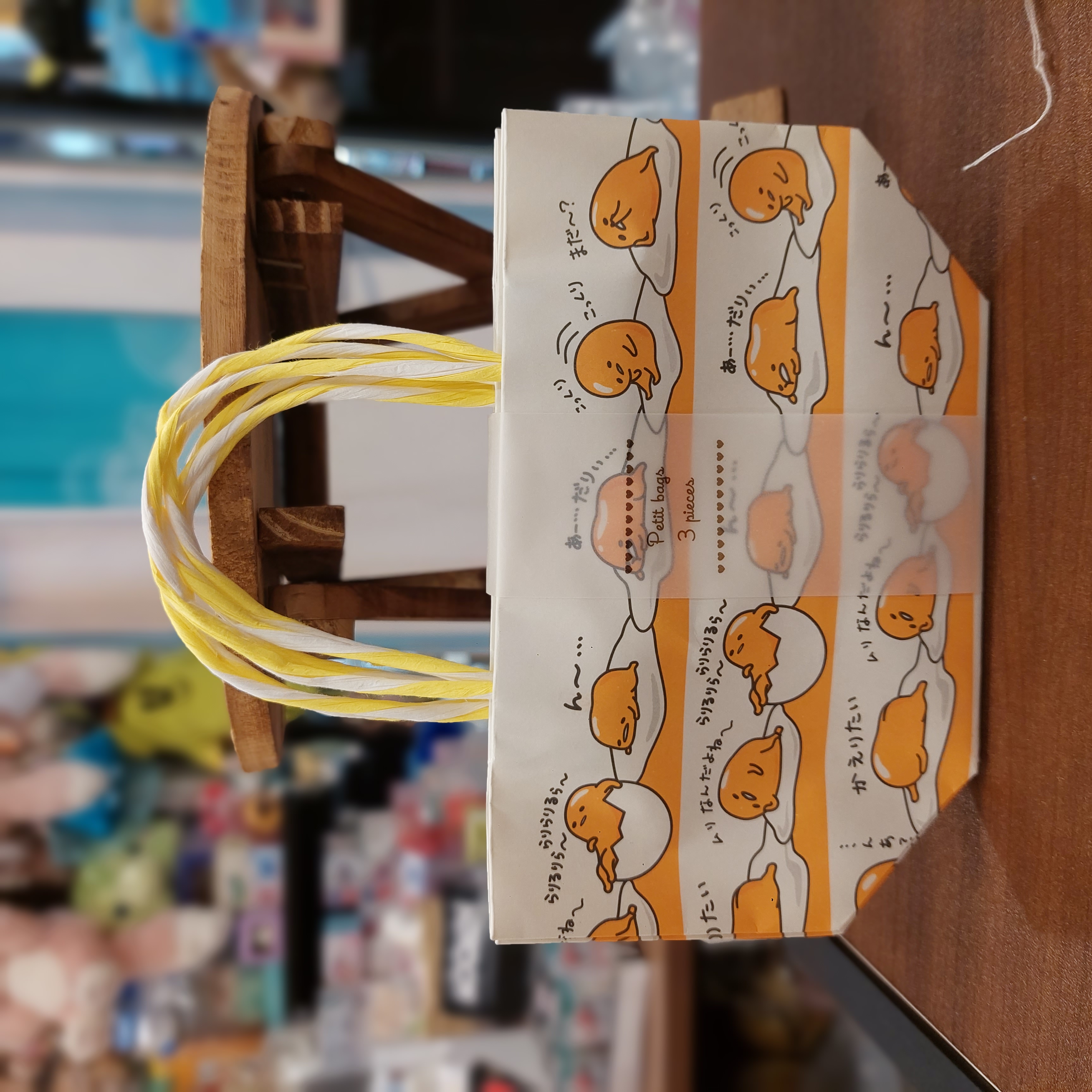 原裝 日本 Gudetama 蛋黃哥 迷你手挽紙袋