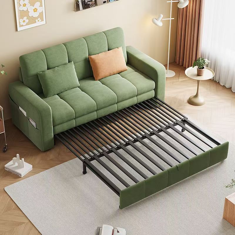 (樂家mall)摺疊梳化床 絨布沙發 抽拉沙發床 多人位梳化 多功能梳化 Sofa bed