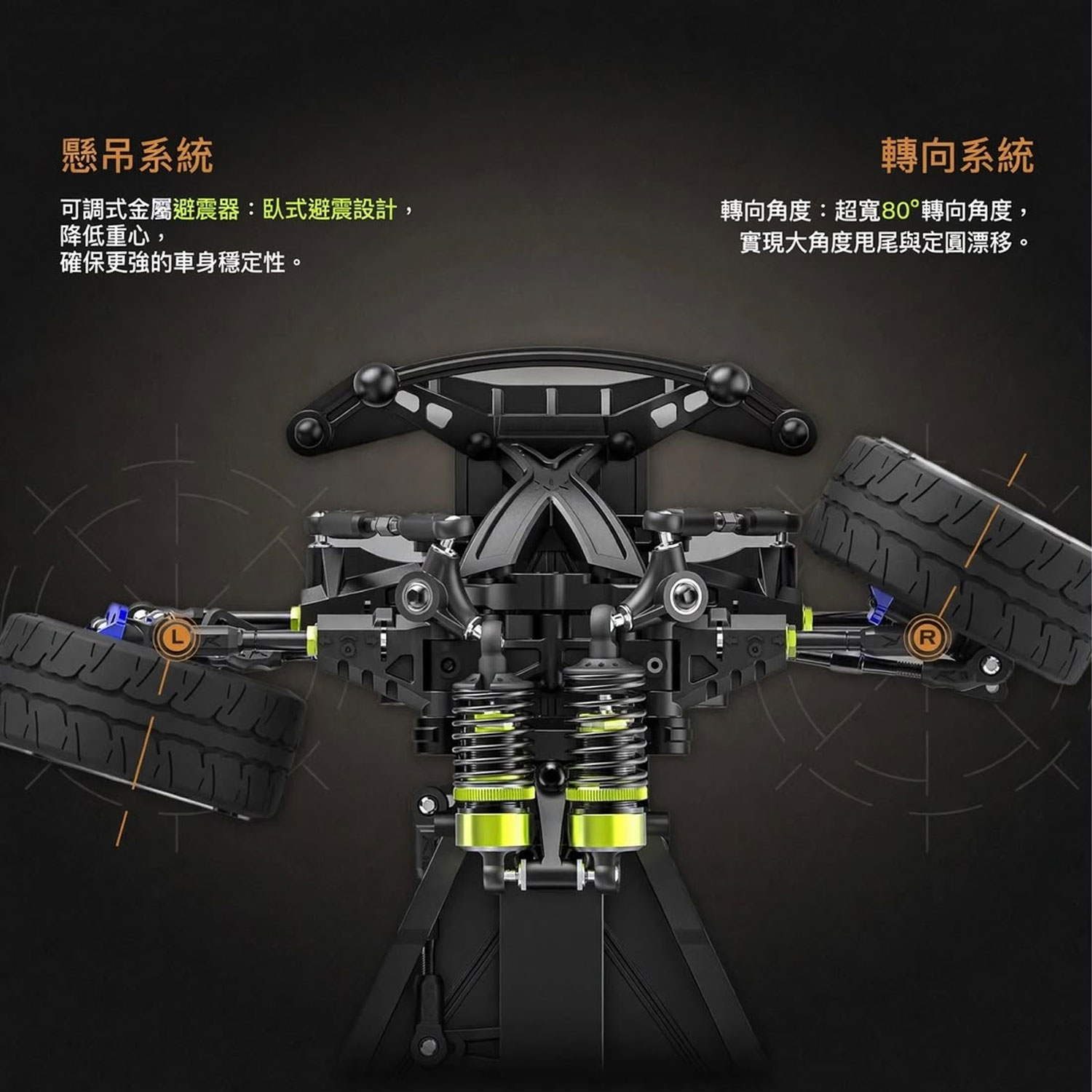 Rlaarlo XDX-A90 1/10 專業後驅無刷甩尾賽車（RTR 到手玩版）