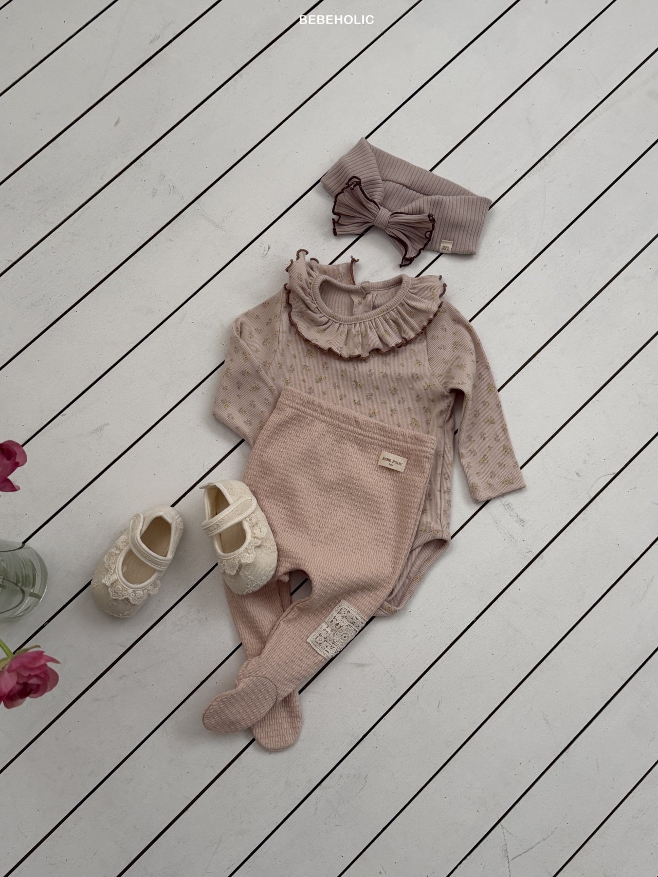 🌸預訂 韓國直送🌸🇰🇷BEBEHOLIC三色蕾絲提花包腳褲