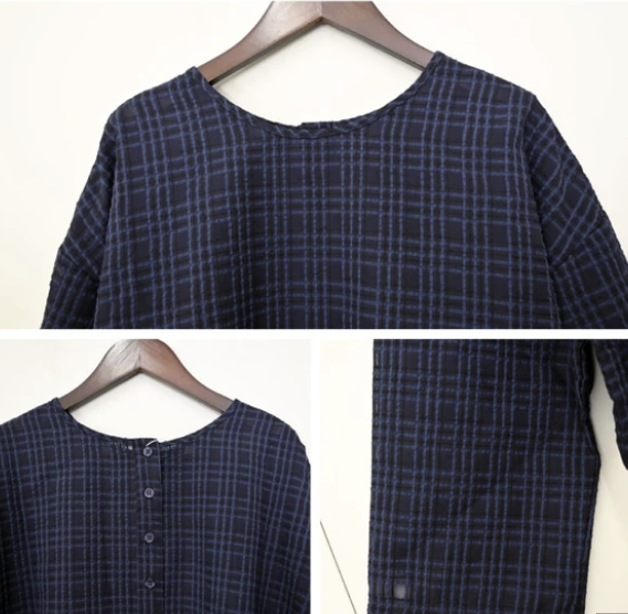 透視格紋前後兩穿上衣 - 2026 流行穿搭  長䄂襯衫 春夏時尚穿搭 柔軟舒適 優雅日常 易於配搭 日本直送   #JP-I-260034