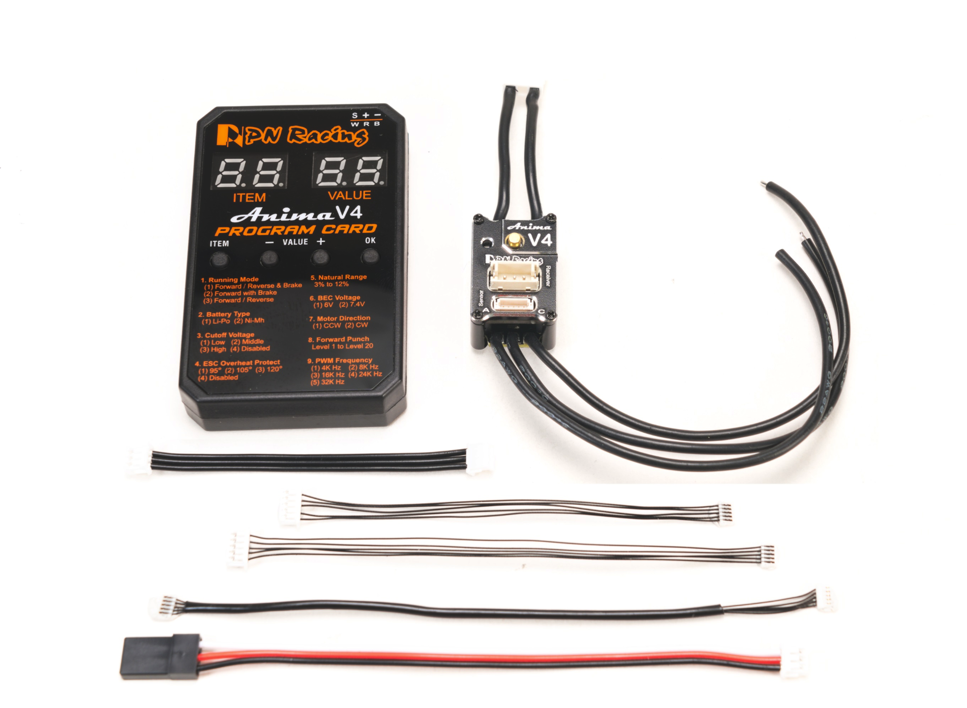 PN Racing Anima V4 30A 1/28 Sensored Brushless ESC (Black)  500840K