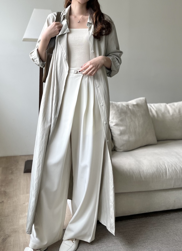 Asymmetric Wrap-Line Slacks (Ivory)