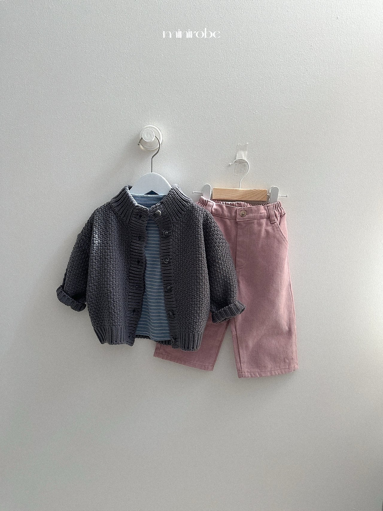 Mnirobe | Waffle High-Neck Cardigan