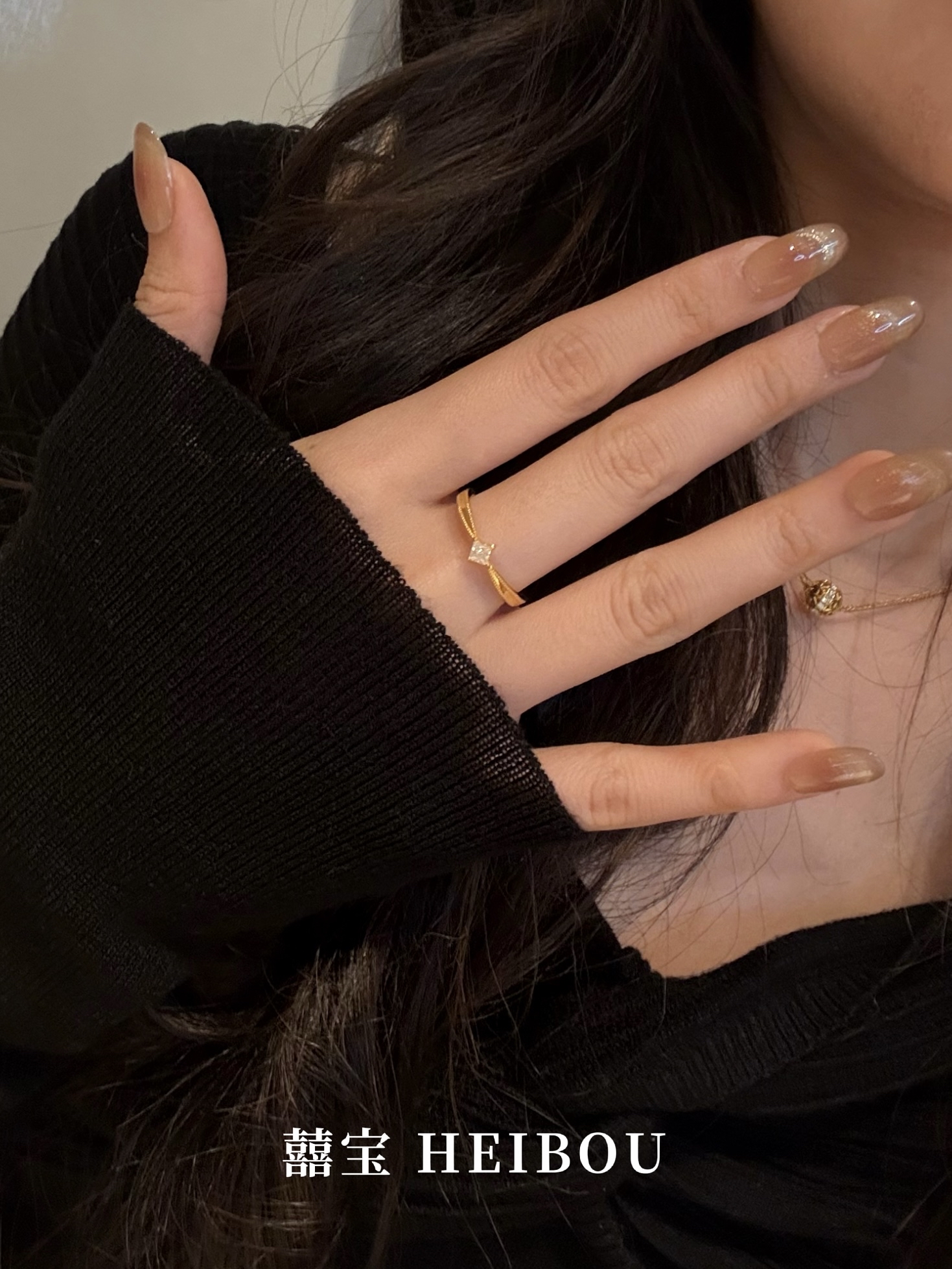 【6D镶嵌】公主方钻戒指