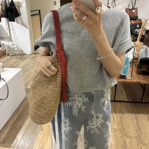 日本🗾品牌Cachecache紙質面料精心花紋編織而成的自然包包🪢🪢