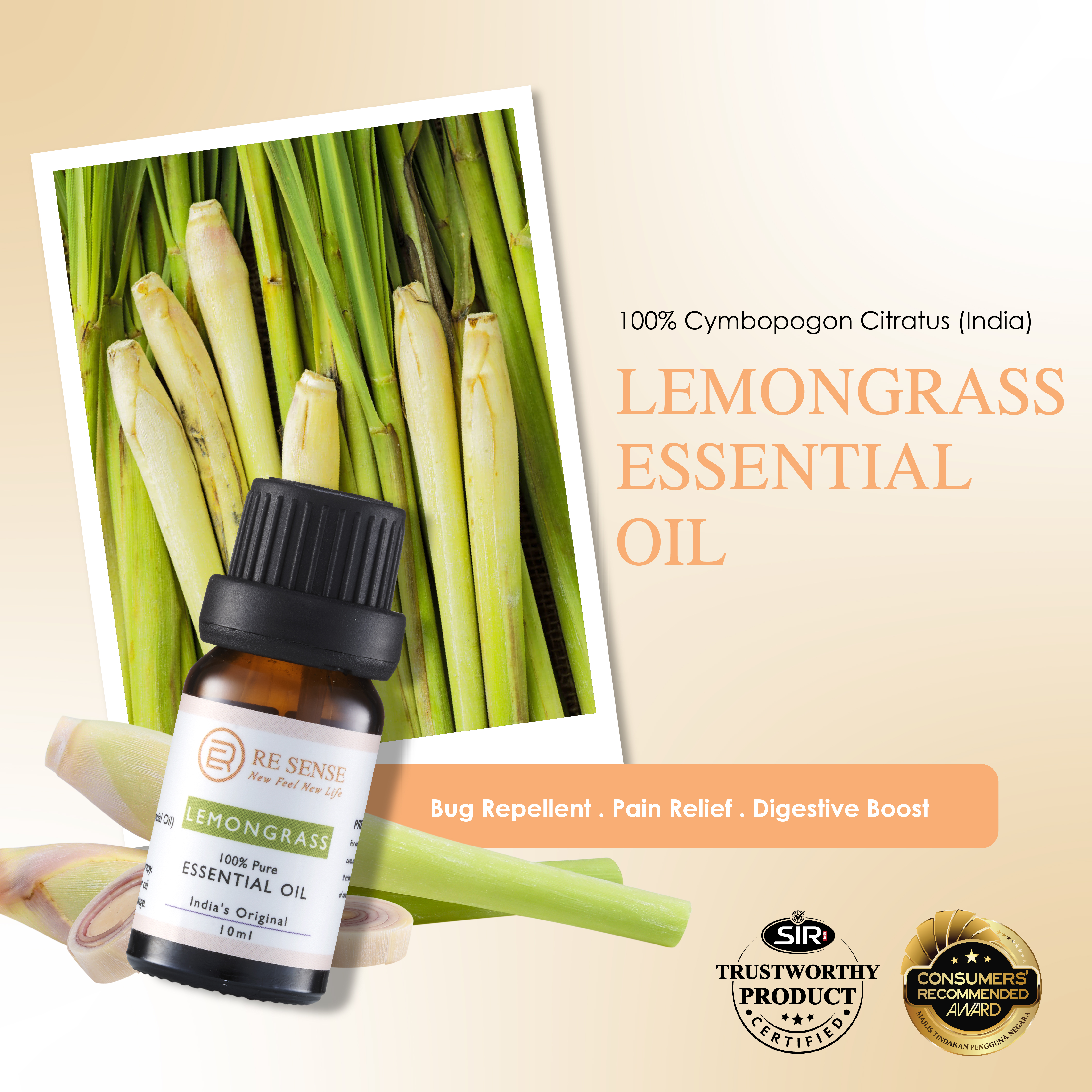 Lemongrass Essential Oil (10ml)