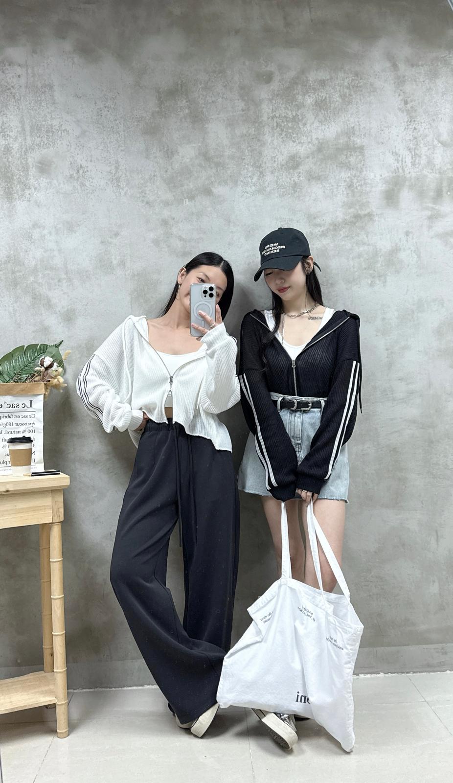 E01 運動風雙拉鏈網外套