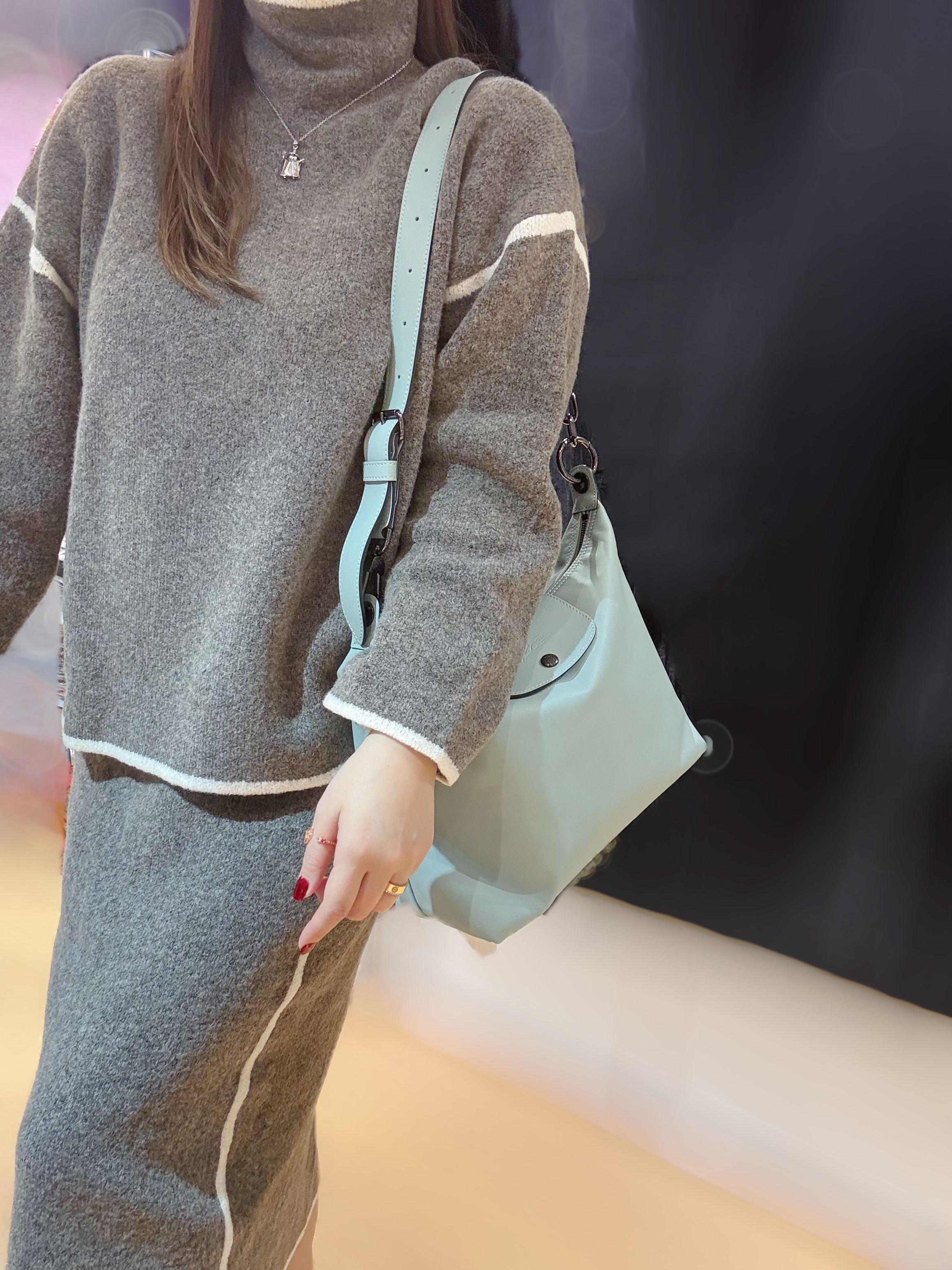 Longchamp xtra hobo Vervain