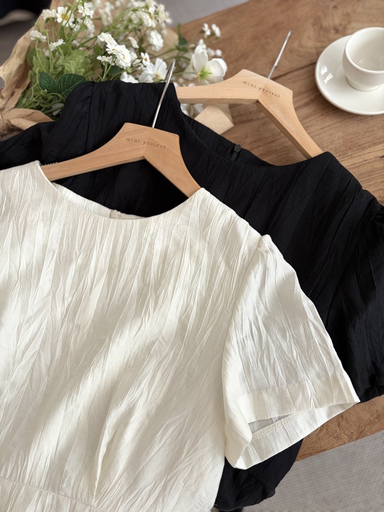 Lune Textured Dress (Ivory)